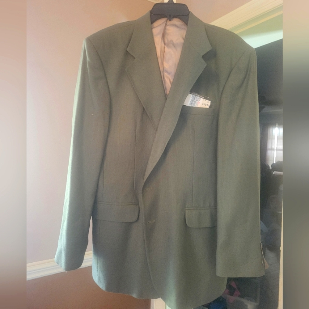 NWT Haggar Blazer Olive Green 44L
